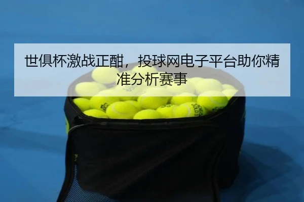 世俱杯激战正酣,投球网电子平台助你精准分析赛事
